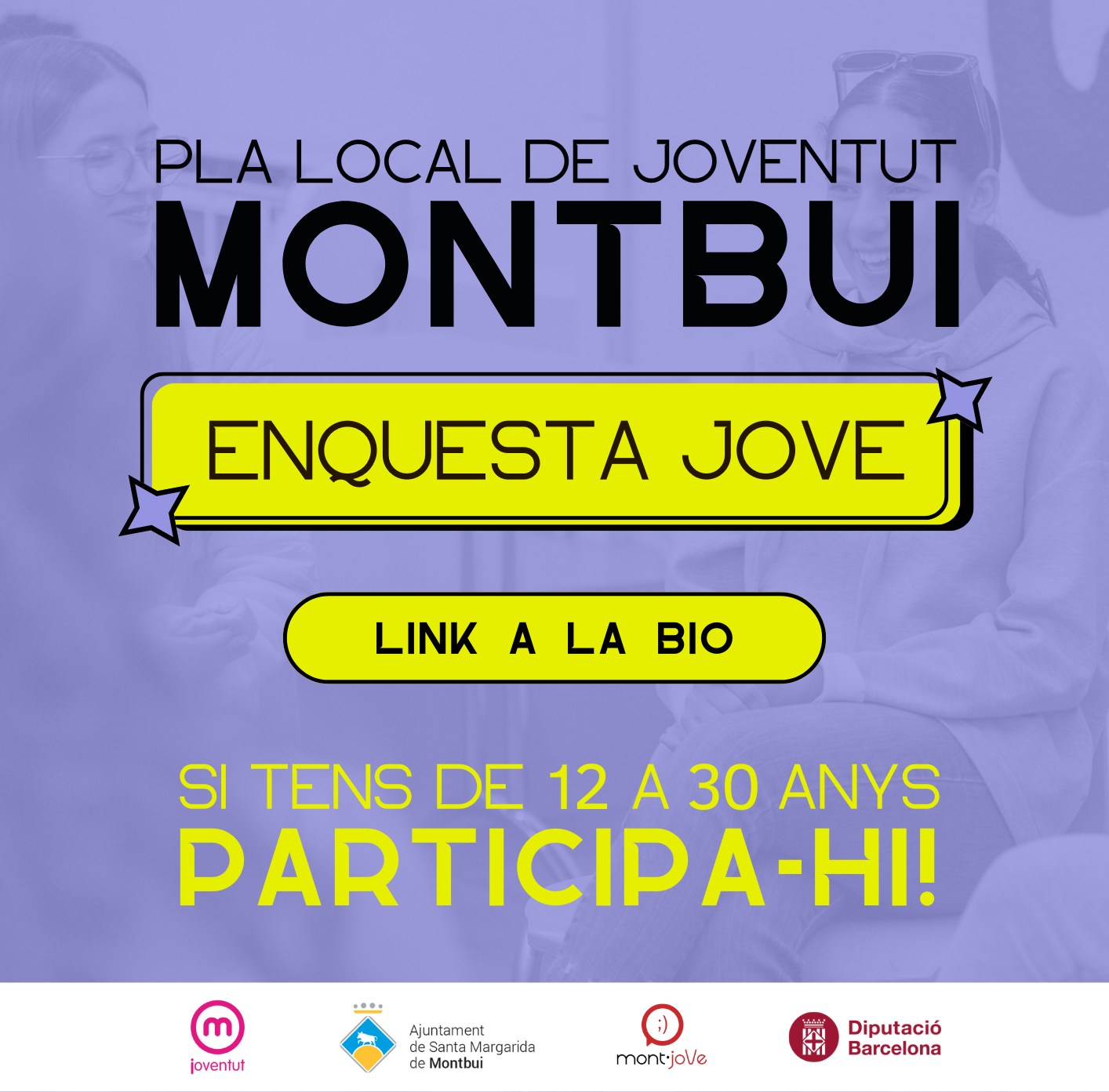 Imatge pels mitjans: Ajuda&#39;ns a elaborar el Pla Local de Joventut